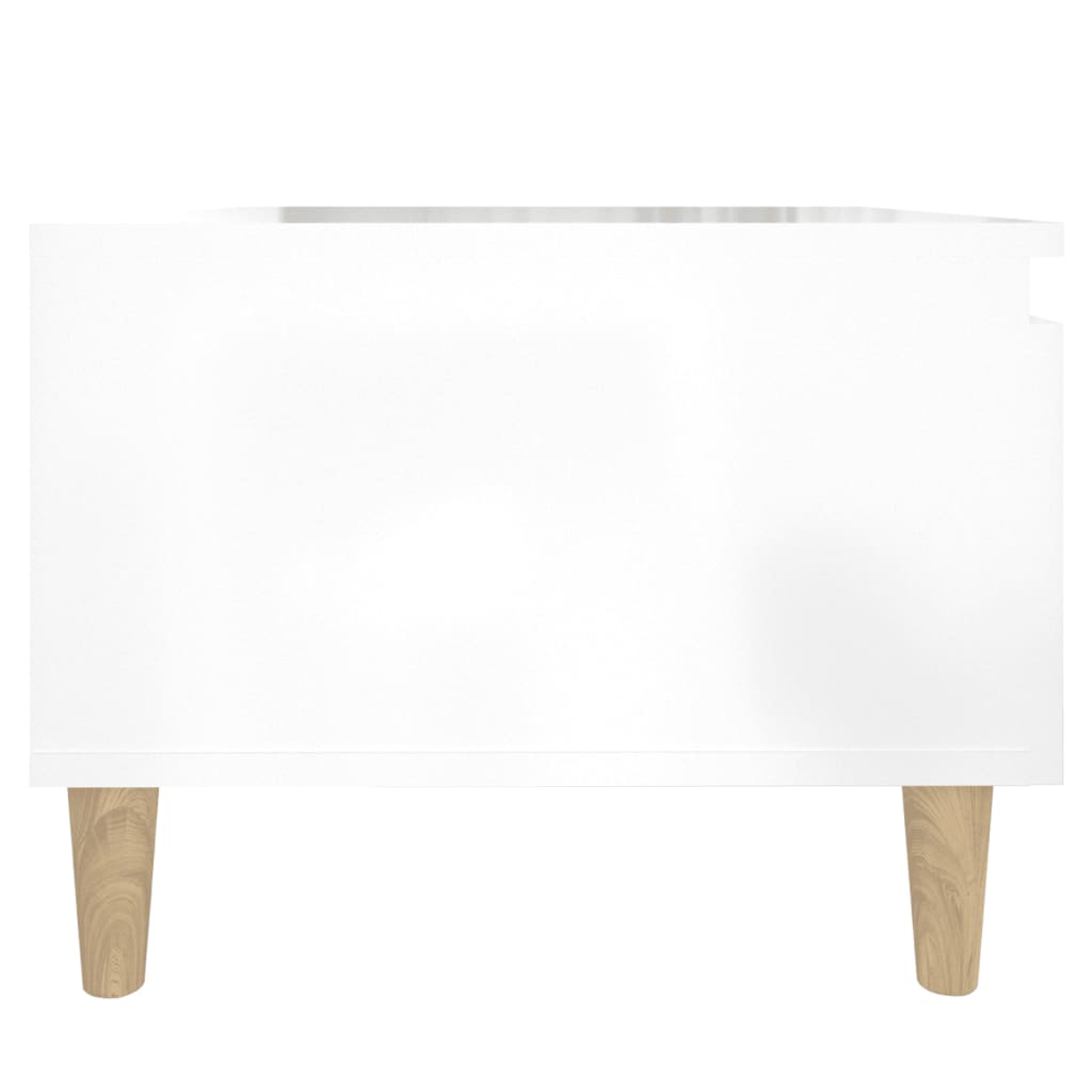 vidaXL Tables d'appoint 2 pcs Blanc haute brillance 50x46x35 cm Bois d'ingénierie