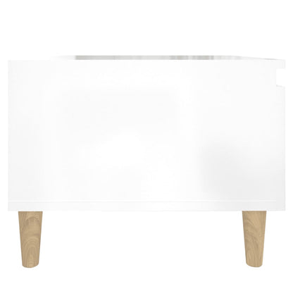 vidaXL Tables d'appoint 2 pcs Blanc haute brillance 50x46x35 cm Bois d'ingénierie