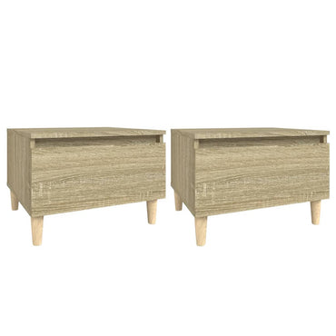 vidaXL Tables d'appoint 2 pcs Chêne Sonoma 50x46x35 cm Bois d'ingénierie