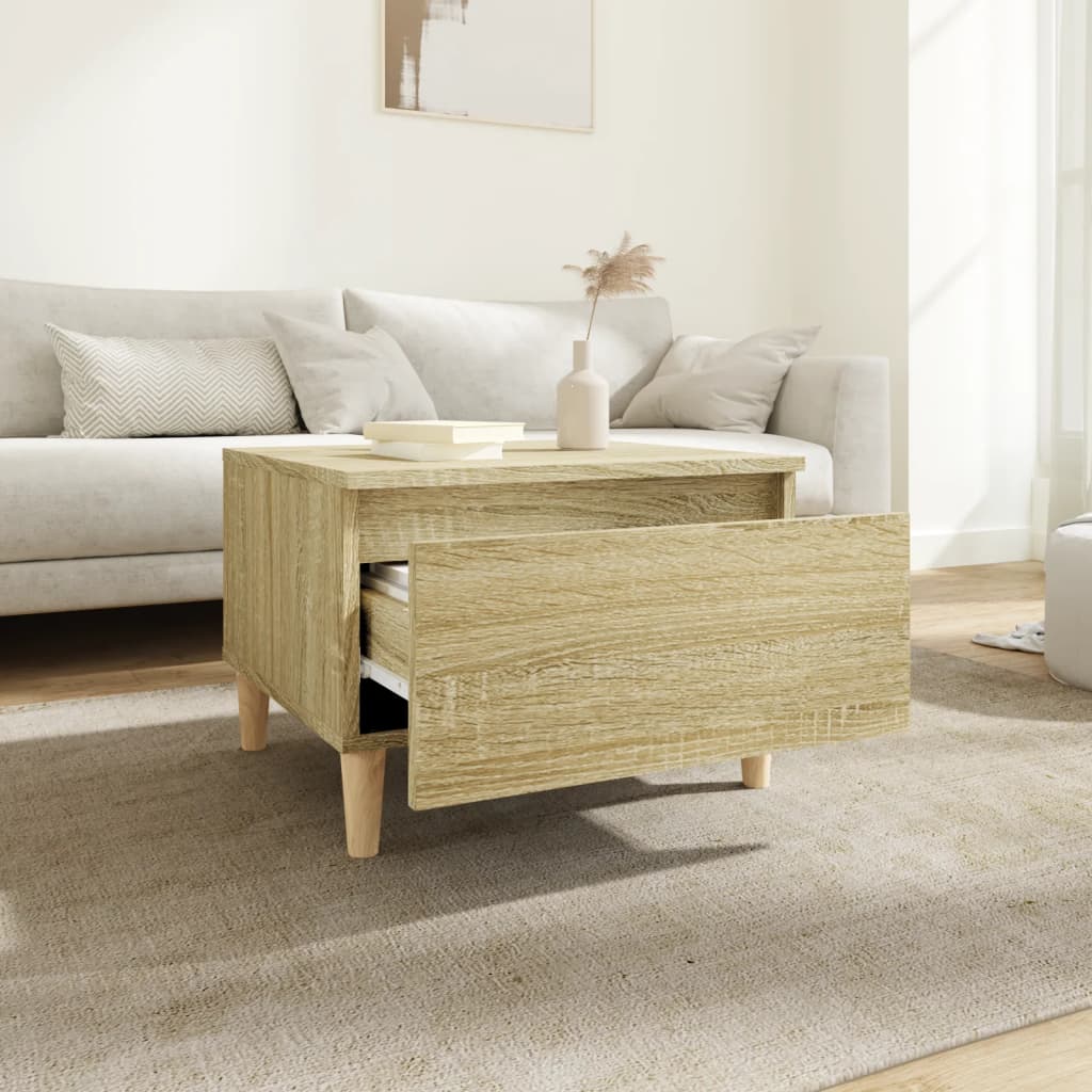 vidaXL Tables d'appoint 2 pcs Chêne Sonoma 50x46x35 cm Bois d'ingénierie