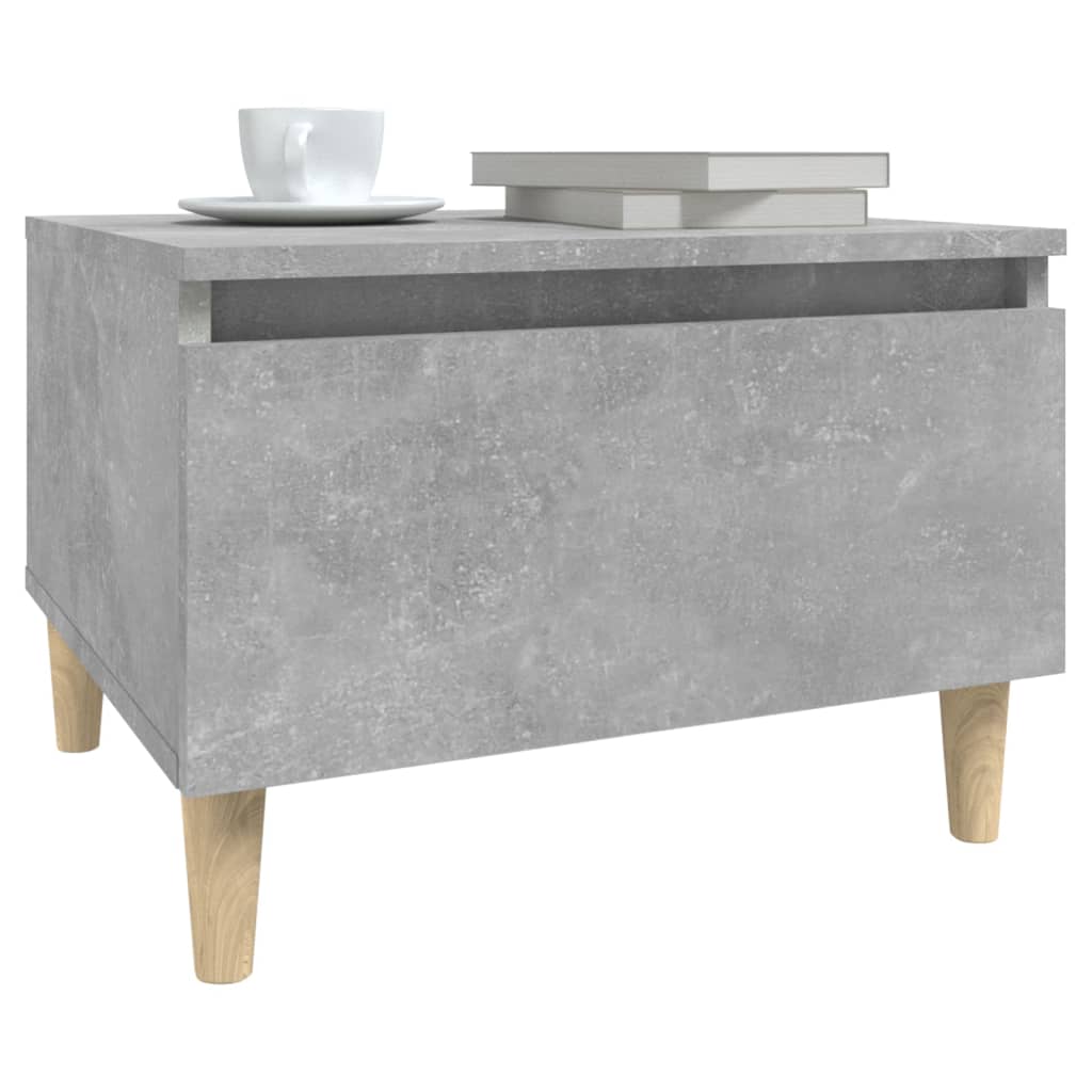 vidaXL Table d'appoint Gris béton 50x46x35 cm Bois d'ingénierie
