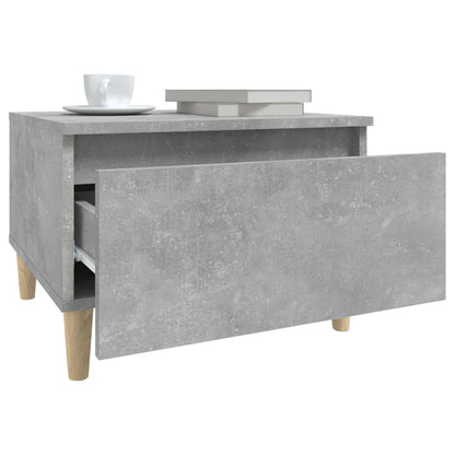 vidaXL Table d'appoint Gris béton 50x46x35 cm Bois d'ingénierie