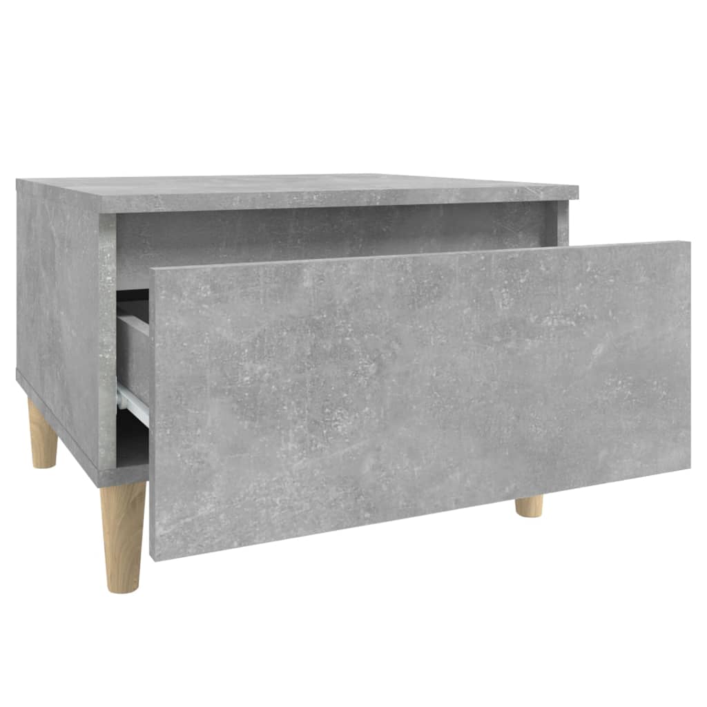vidaXL Table d'appoint Gris béton 50x46x35 cm Bois d'ingénierie