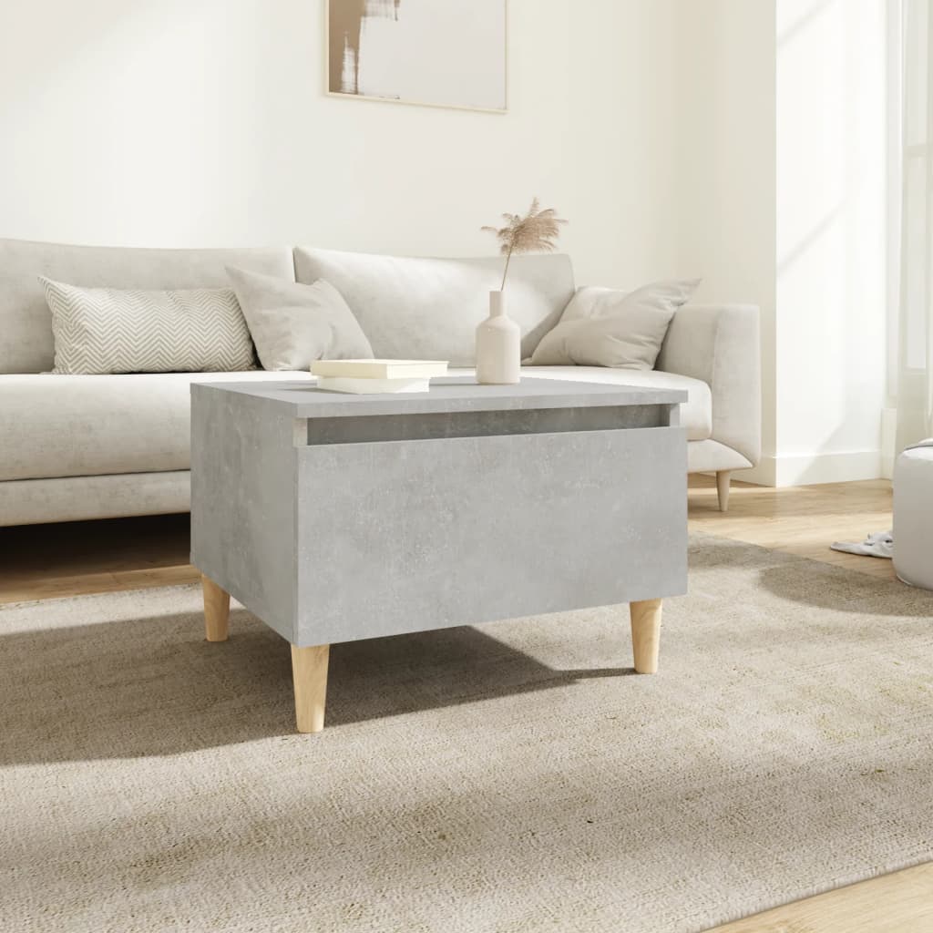 vidaXL Table d'appoint Gris béton 50x46x35 cm Bois d'ingénierie