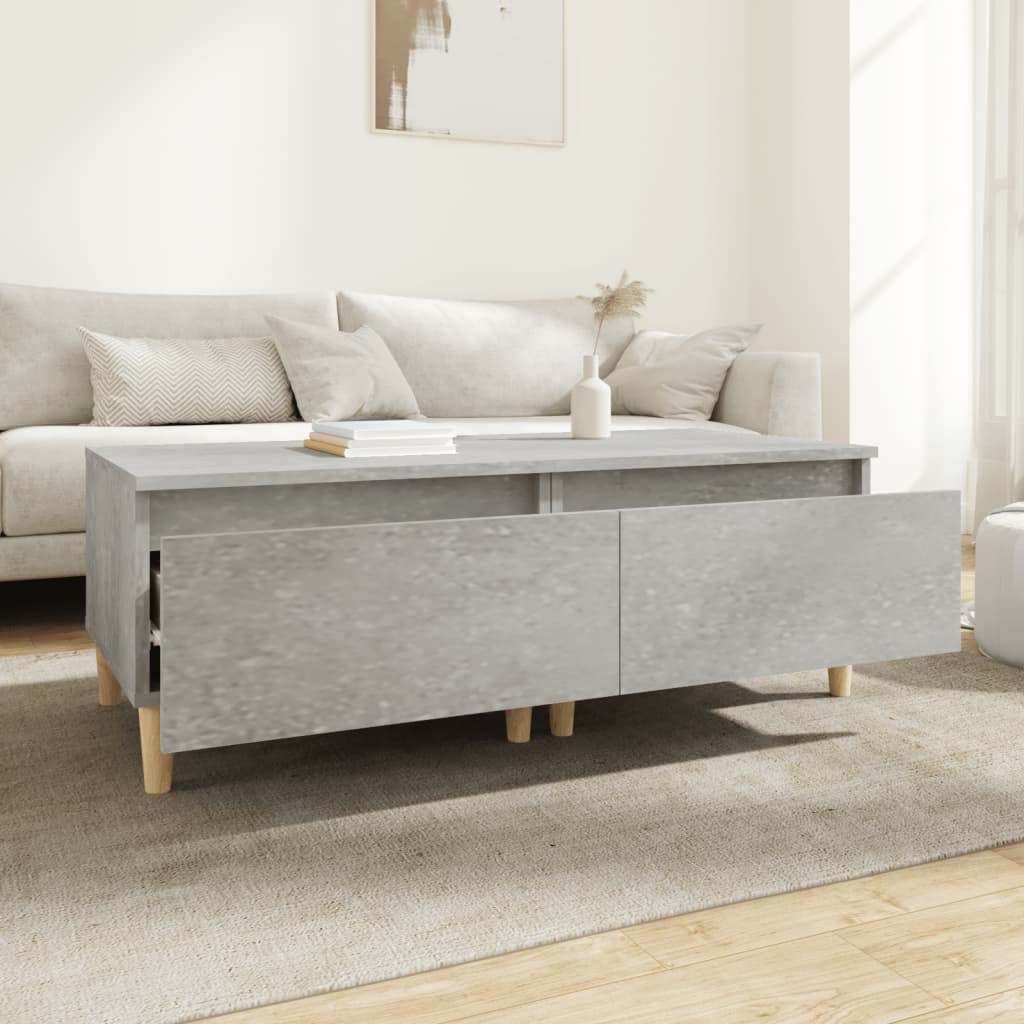 vidaXL Tables d'appoint 2 pcs Gris béton 50x46x35 cm Bois d'ingénierie