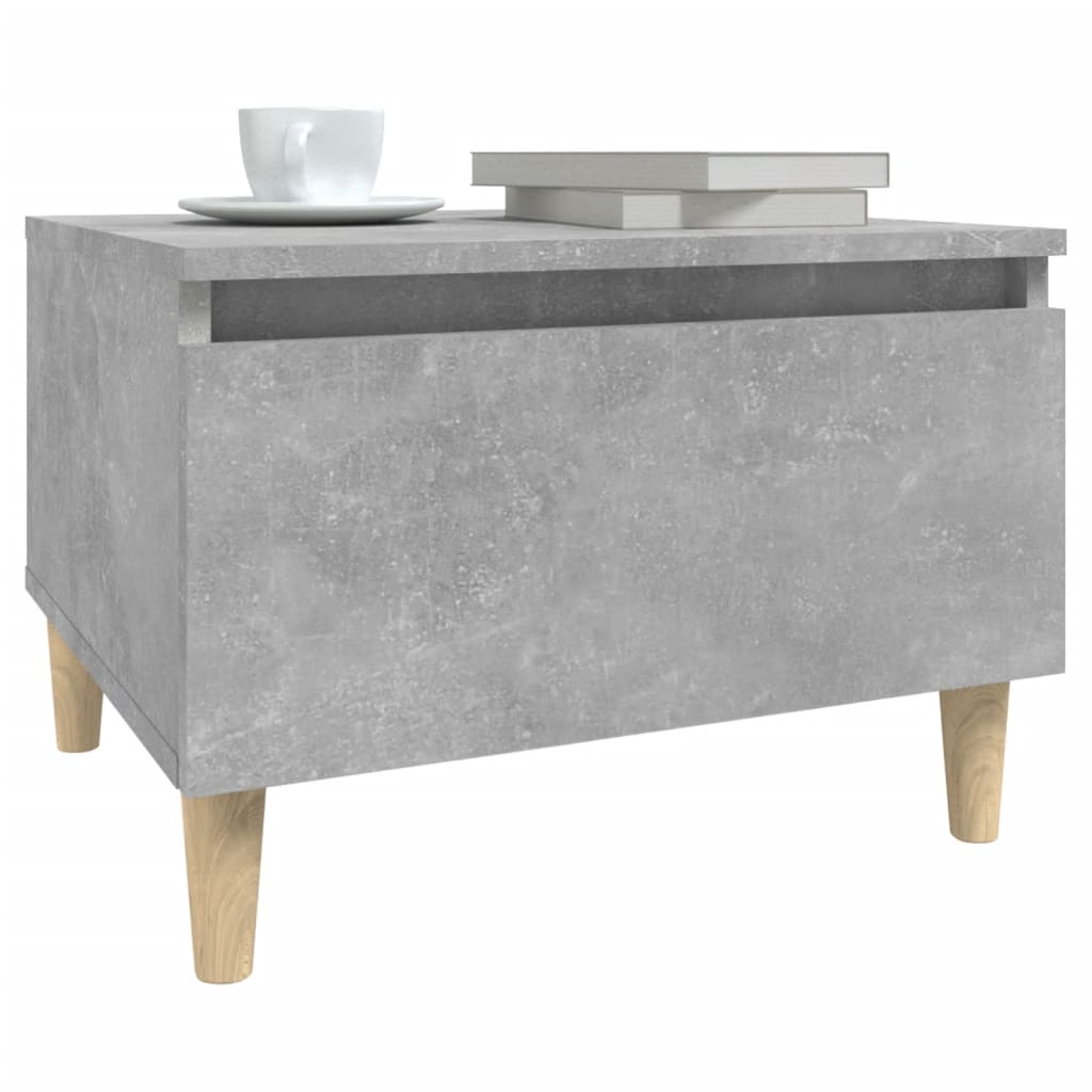 vidaXL Tables d'appoint 2 pcs Gris béton 50x46x35 cm Bois d'ingénierie
