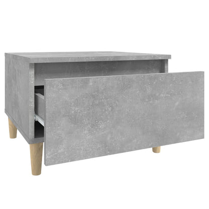vidaXL Tables d'appoint 2 pcs Gris béton 50x46x35 cm Bois d'ingénierie