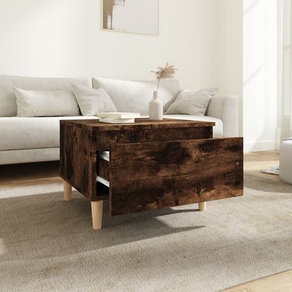 vidaXL Tables d'appoint 2 pcs Chêne fumé 50x46x35 cm Bois d'ingénierie