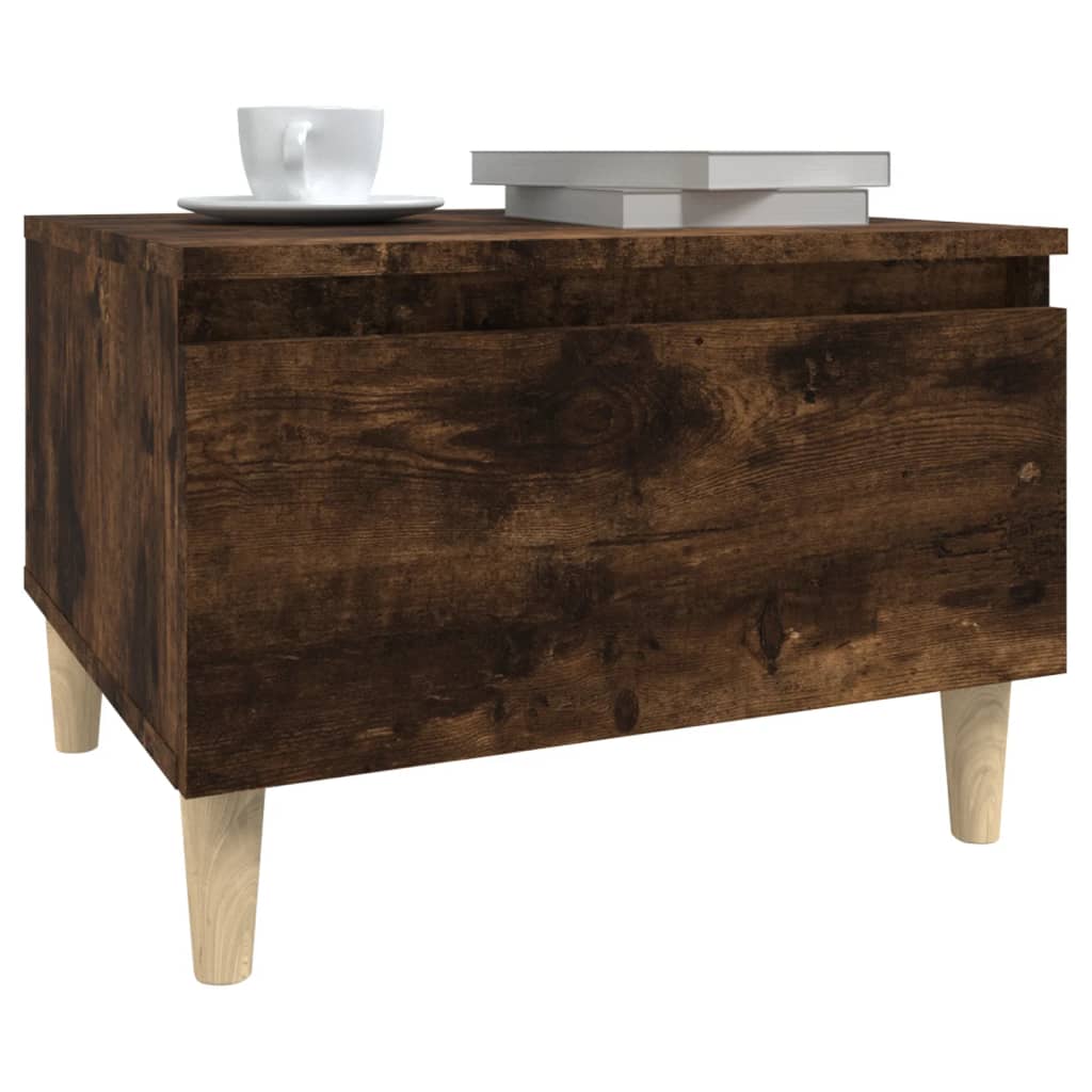 vidaXL Tables d'appoint 2 pcs Chêne fumé 50x46x35 cm Bois d'ingénierie