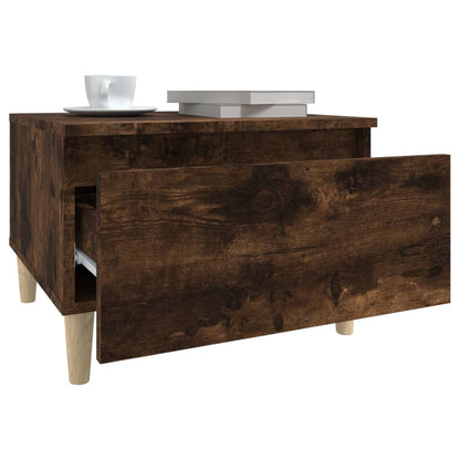 vidaXL Tables d'appoint 2 pcs Chêne fumé 50x46x35 cm Bois d'ingénierie