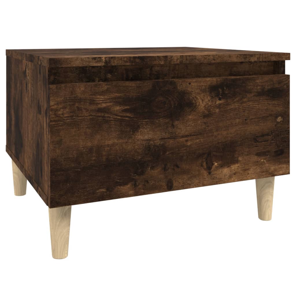 vidaXL Tables d'appoint 2 pcs Chêne fumé 50x46x35 cm Bois d'ingénierie
