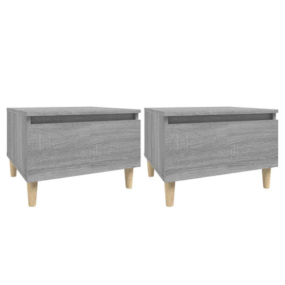 vidaXL Tables d'appoint 2 pcs Gris Sonoma 50x46x35 cm Bois d'ingénierie