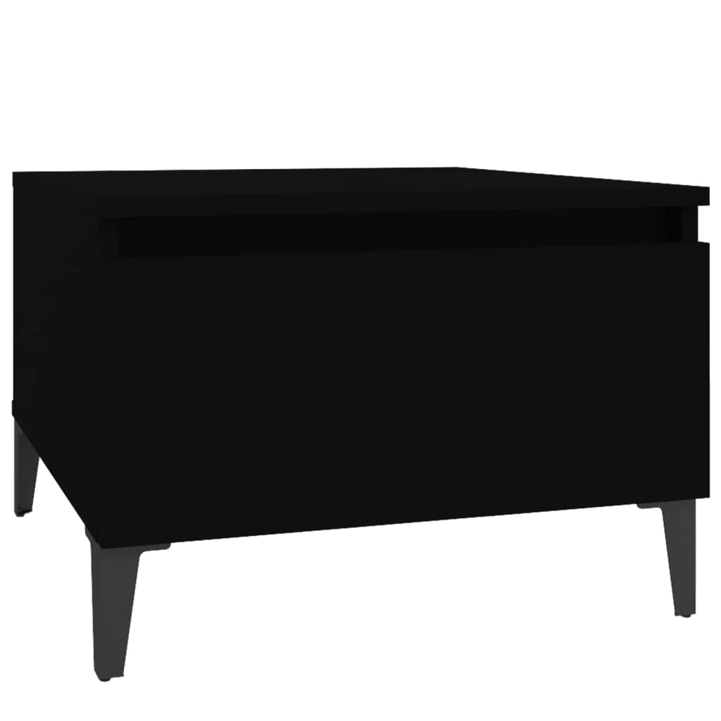 vidaXL Table d'appoint noir 50x46x35 cm Bois d'ingénierie
