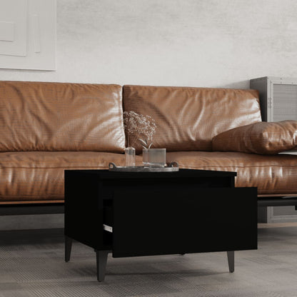 vidaXL Table d'appoint noir 50x46x35 cm Bois d'ingénierie