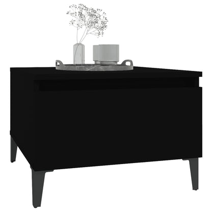 vidaXL Table d'appoint noir 50x46x35 cm Bois d'ingénierie