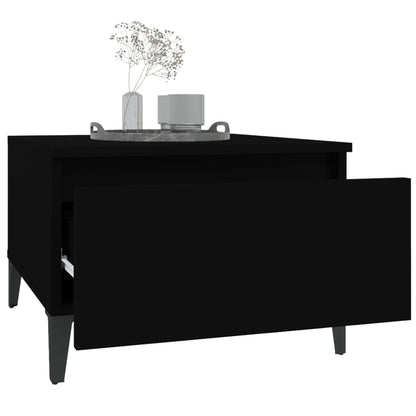 vidaXL Table d'appoint noir 50x46x35 cm Bois d'ingénierie