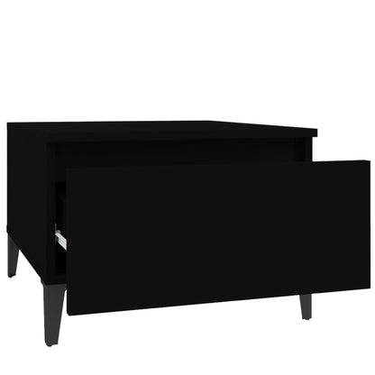vidaXL Table d'appoint noir 50x46x35 cm Bois d'ingénierie