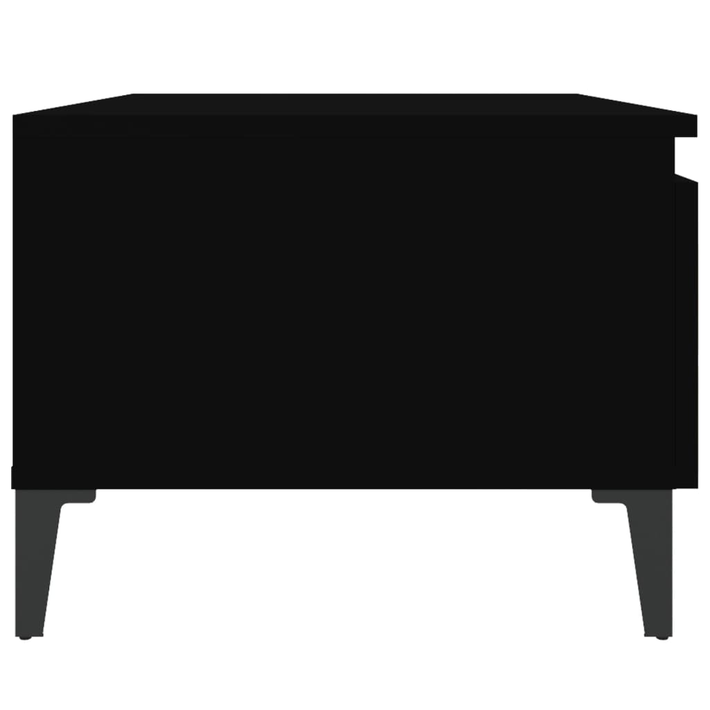 vidaXL Table d'appoint noir 50x46x35 cm Bois d'ingénierie