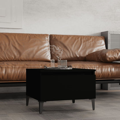 vidaXL Table d'appoint noir 50x46x35 cm Bois d'ingénierie