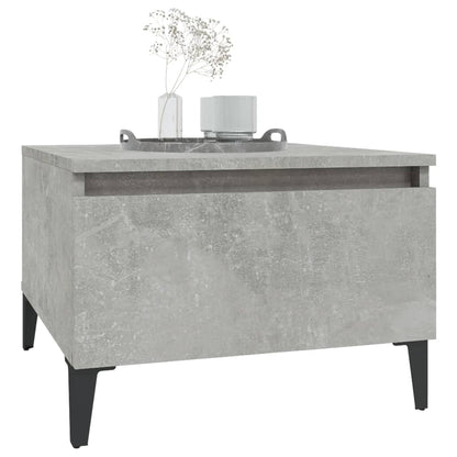vidaXL Table d'appoint Gris béton 50x46x35 cm Bois d'ingénierie