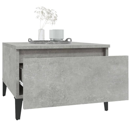 vidaXL Table d'appoint Gris béton 50x46x35 cm Bois d'ingénierie