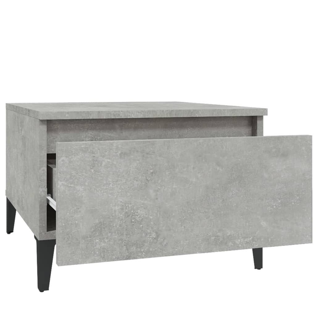 vidaXL Table d'appoint Gris béton 50x46x35 cm Bois d'ingénierie