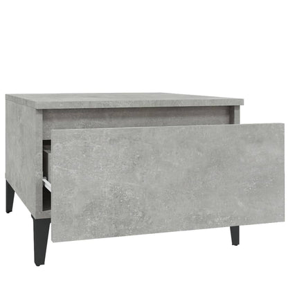 vidaXL Table d'appoint Gris béton 50x46x35 cm Bois d'ingénierie