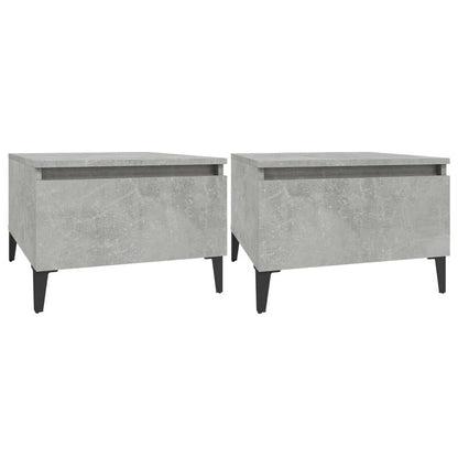 vidaXL Beistelltische 2 Stk. Betongrau 50x46x35 cm Holzwerkstoff