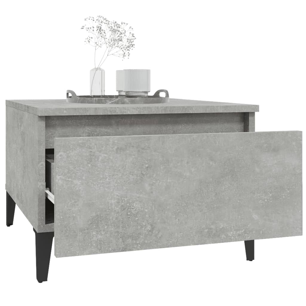 vidaXL Beistelltische 2 Stk. Betongrau 50x46x35 cm Holzwerkstoff