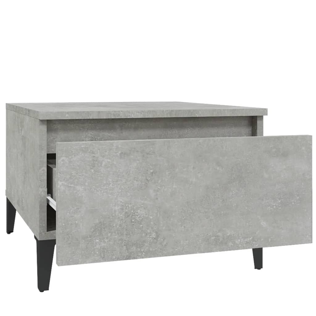 vidaXL Beistelltische 2 Stk. Betongrau 50x46x35 cm Holzwerkstoff