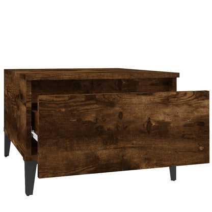 vidaXL Tables d'appoint 2 pcs Chêne fumé 50x46x35 cm Bois d'ingénierie