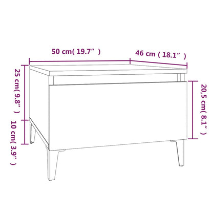 vidaXL Tables d'appoint 2 pcs Chêne fumé 50x46x35 cm Bois d'ingénierie