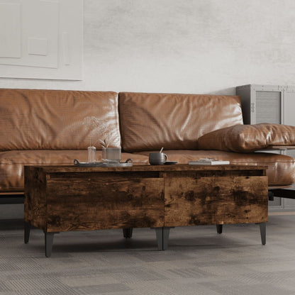 vidaXL Tables d'appoint 2 pcs Chêne fumé 50x46x35 cm Bois d'ingénierie