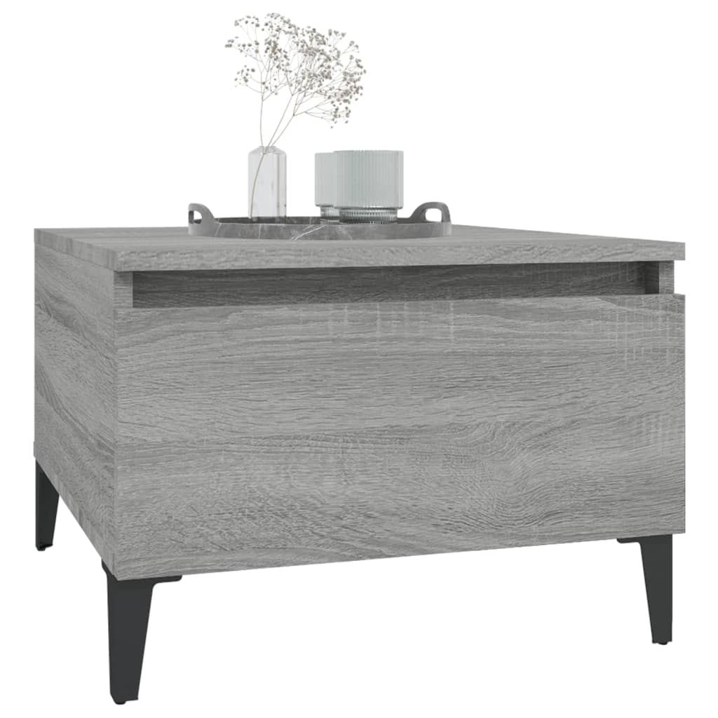 vidaXL Table d'appoint gris Sonoma 50x46x35 cm Bois d'ingénierie