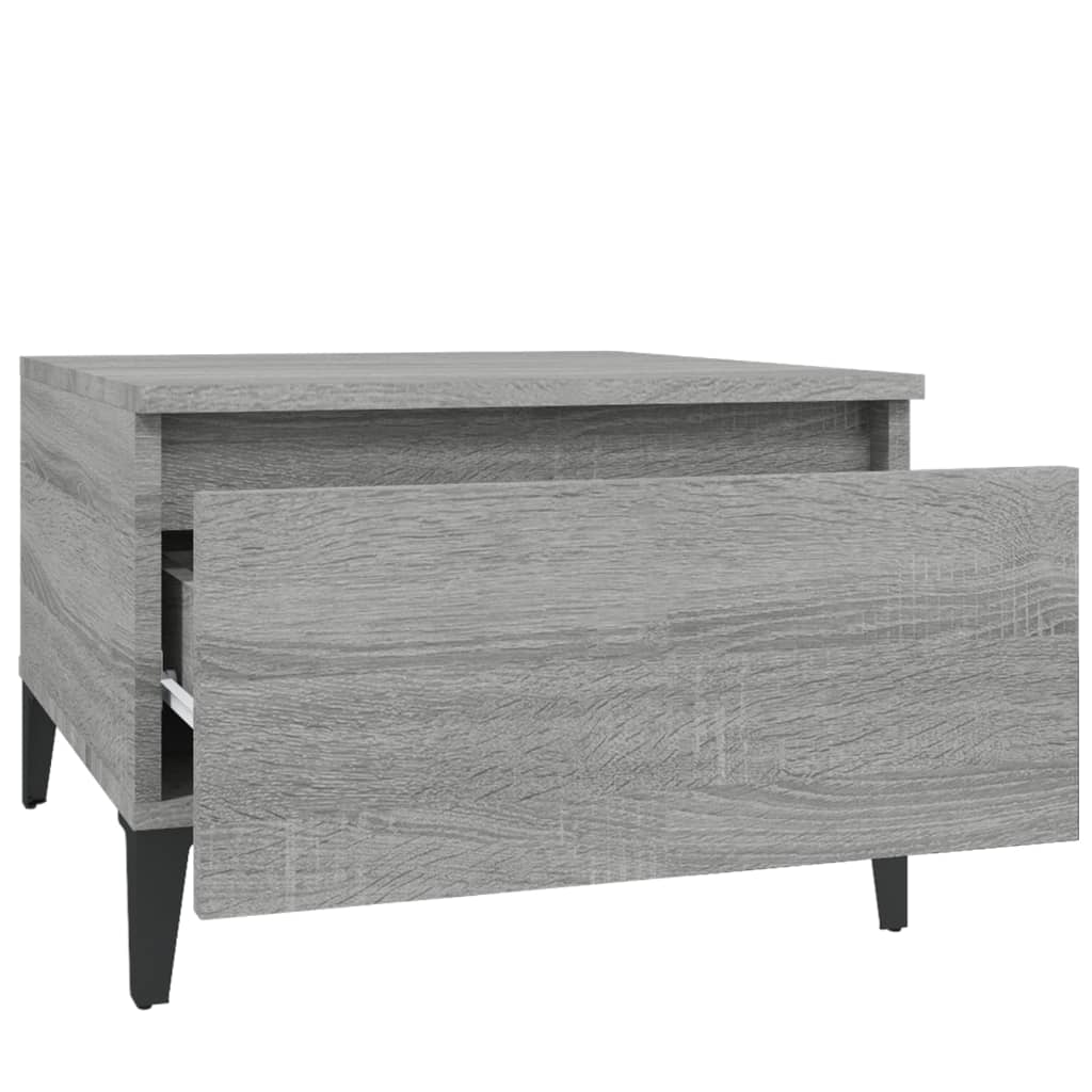 vidaXL Table d'appoint gris Sonoma 50x46x35 cm Bois d'ingénierie