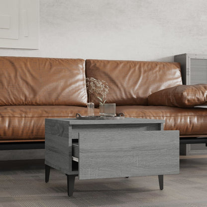 vidaXL Tables d'appoint 2 pcs Gris Sonoma 50x46x35 cm Bois d'ingénierie