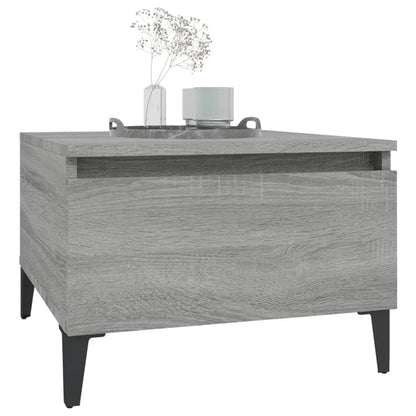 vidaXL Tables d'appoint 2 pcs Gris Sonoma 50x46x35 cm Bois d'ingénierie