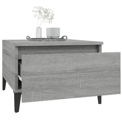 vidaXL Tables d'appoint 2 pcs Gris Sonoma 50x46x35 cm Bois d'ingénierie