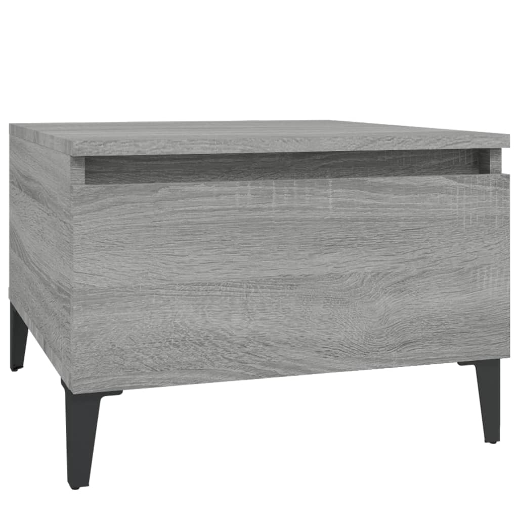 vidaXL Tables d'appoint 2 pcs Gris Sonoma 50x46x35 cm Bois d'ingénierie