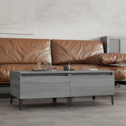 vidaXL Tables d'appoint 2 pcs Gris Sonoma 50x46x35 cm Bois d'ingénierie