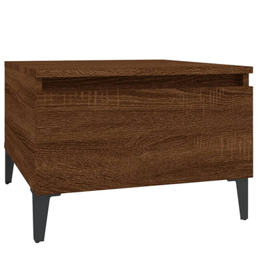 vidaXL Table d'appoint Marron aspect chêne 50x46x35 cm Bois d'ingénierie