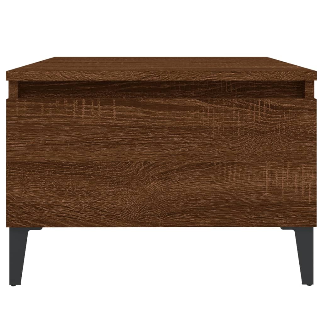 vidaXL Table d'appoint Marron aspect chêne 50x46x35 cm Bois d'ingénierie