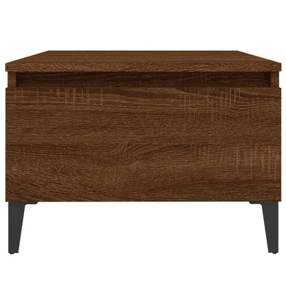 vidaXL Table d'appoint Marron aspect chêne 50x46x35 cm Bois d'ingénierie
