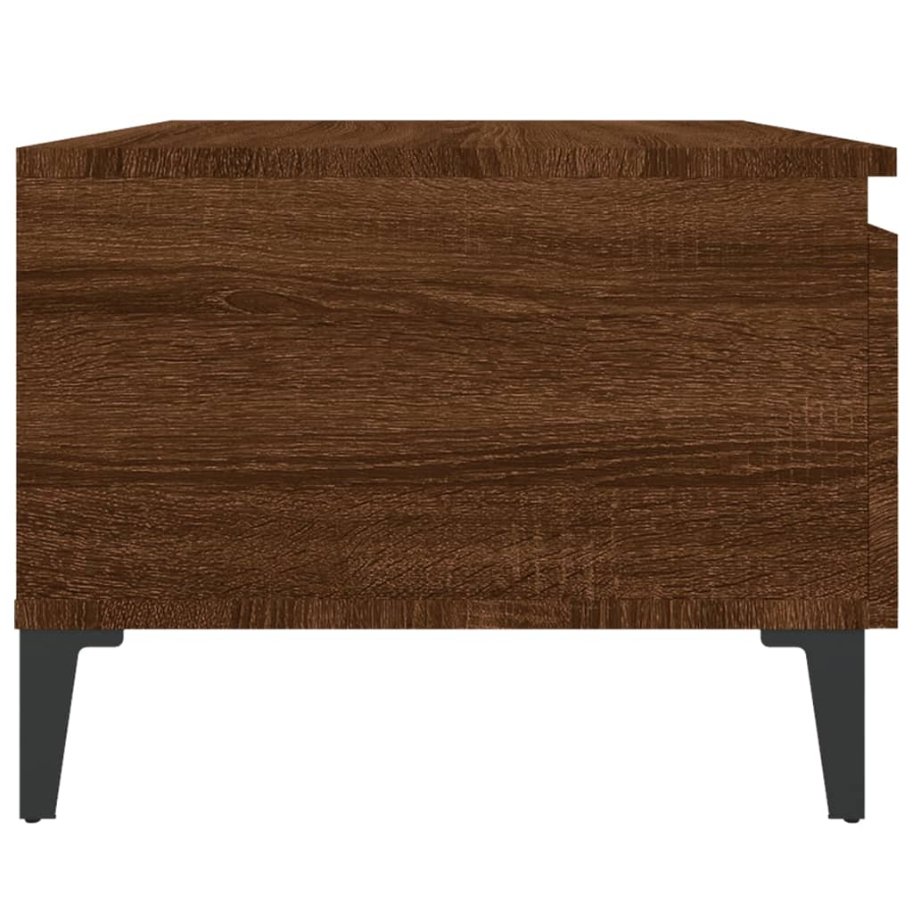 vidaXL Table d'appoint Marron aspect chêne 50x46x35 cm Bois d'ingénierie
