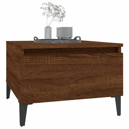 vidaXL Tables d'appoint 2 pcs Chêne marron 50x46x35 cm Bois d'ingénierie