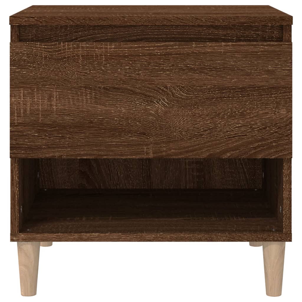 vidaXL Nachttische 2 Stk. Braun Eichen-Optik 50x46x50 cm Holzwerkstoff
