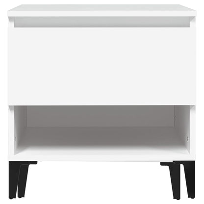 vidaXL Tables d'appoint 2 pcs Blanc 50x46x50 cm Bois d'ingénierie