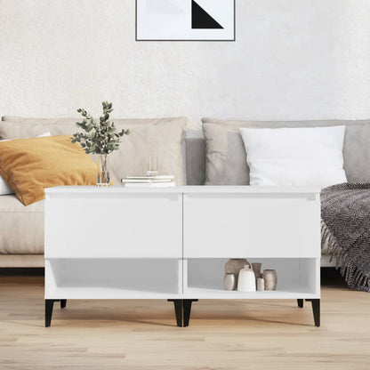 vidaXL Tables d'appoint 2 pcs Blanc 50x46x50 cm Bois d'ingénierie