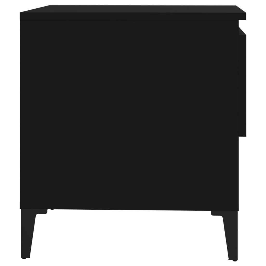 vidaXL Table d'appoint noir 50x46x50 cm Bois d'ingénierie