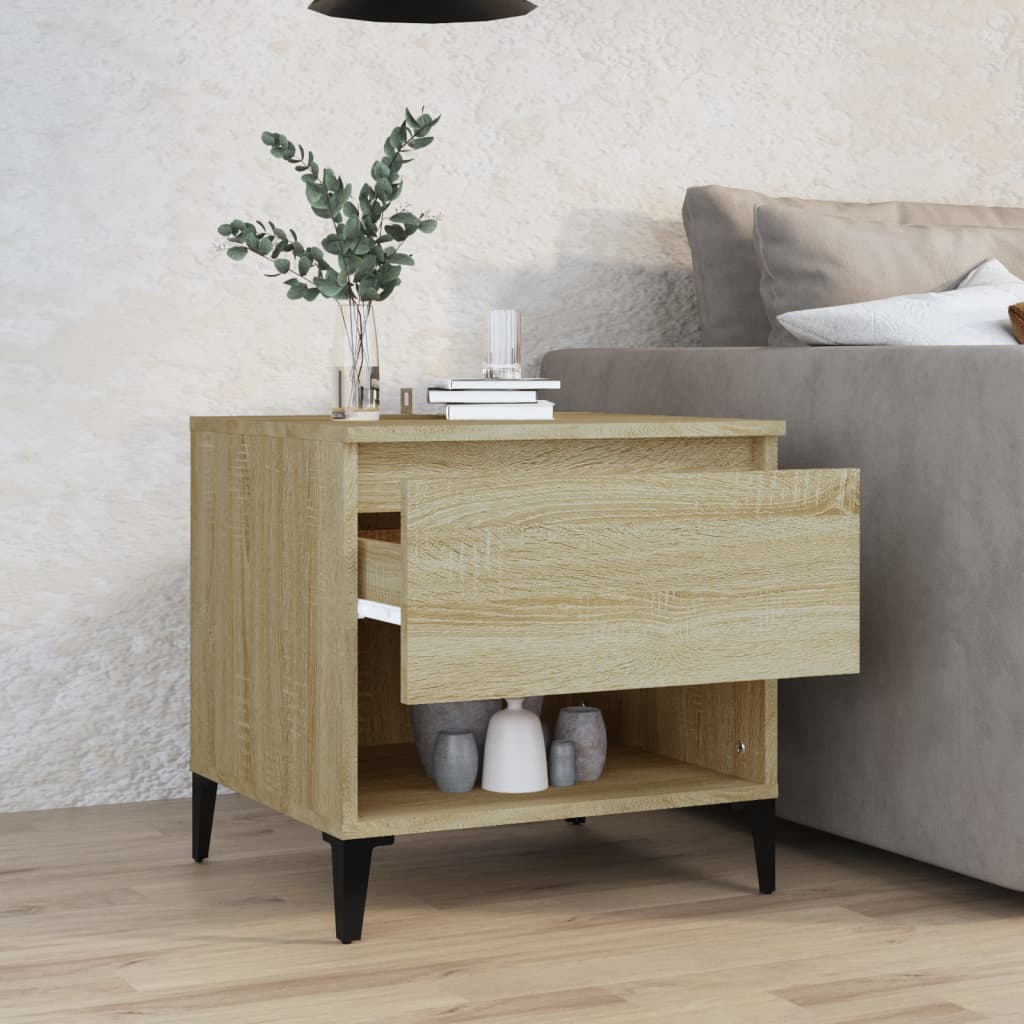vidaXL Beistelltisch Sonoma-Eiche 50x46x50 cm Holzwerkstoff